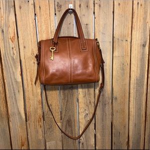 Fossil Brown Leather Satchel